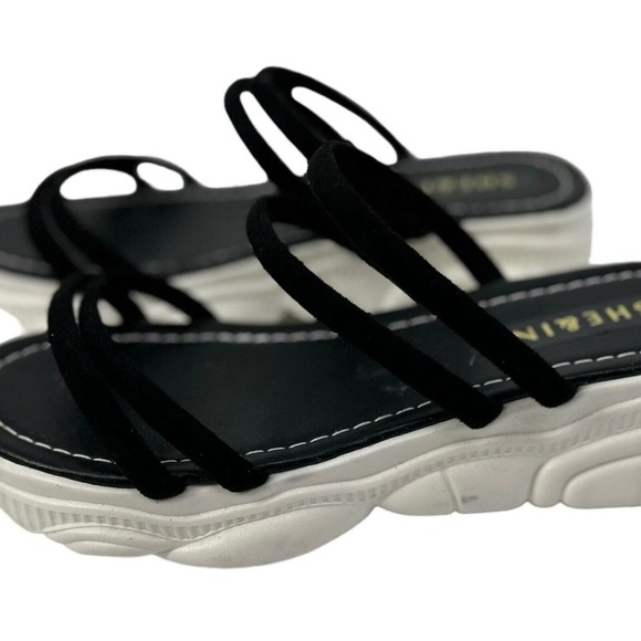 She & In Black Platform Sandals Size 8 (EU 39) - Picture 4 of 14